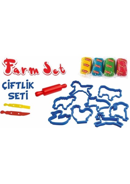 ERN-588 Heroes Orta Kutulu Çiftlik Oyun Hamuru Seti Kız Erkek Çocuk Oyuncak Eğitici Oyuncaklar fiyatları