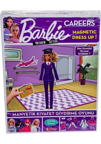 1918 Dıytoy Barbie Careers Manyetik Kıyafet Giydirme Oyunu / 3-8 Yaş Kız Erkek Çocuk Oyuncak Eğitici