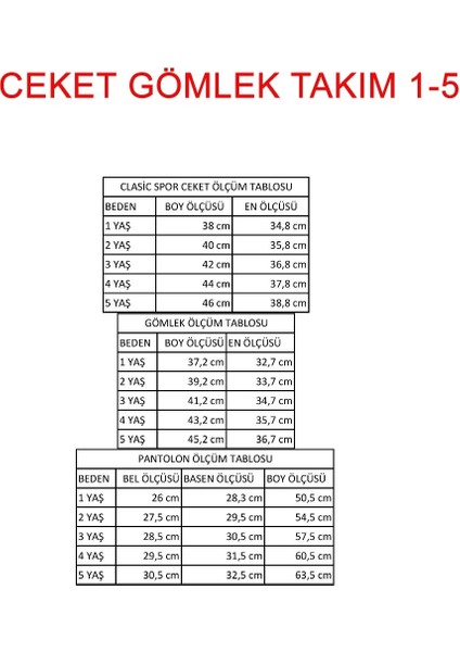 Erkek Çocuk Spor Ceketli Gömlekli ve Pantolonlu 3'lü Bayramlık Takım fiyatları