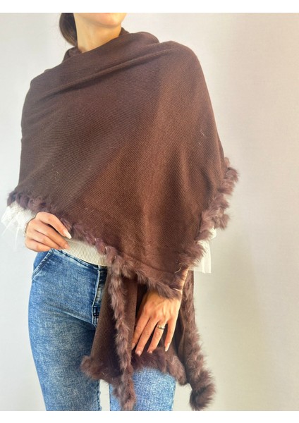 Angora Yumuşak Fırfırlı Kadın Şal 180X65 cm fırsatları