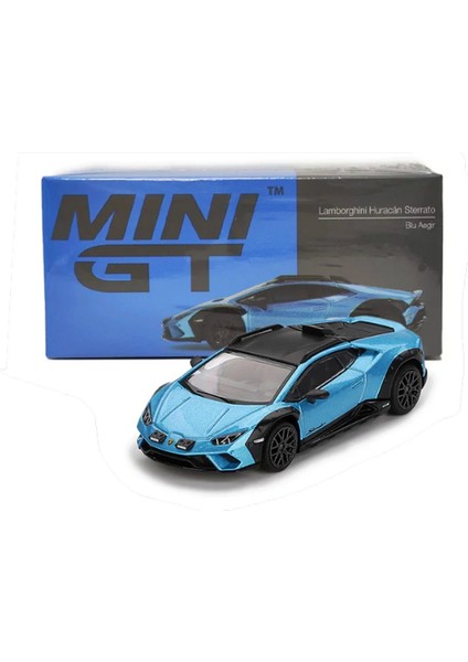 Mini Gt 1/64 Lamborghini Huracán Sterrato Blu Aegir Kız Erkek Çocuk Oyuncak Eğitici Oyuncaklar