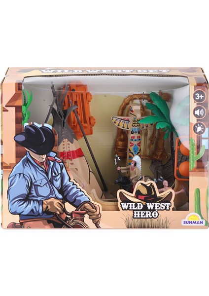 4339 Kızılderili Sesli Işıklı Kovboy Oyun Seti Kız Erkek Çocuk Oyuncak Eğitici Oyuncaklar