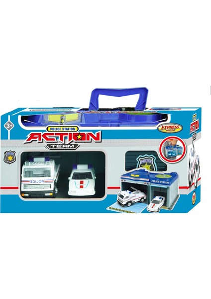 Express Wheels Metal Araçlı Çantalı Polis Seti Kız Erkek Çocuk Oyuncak Eğitici Oyuncaklar