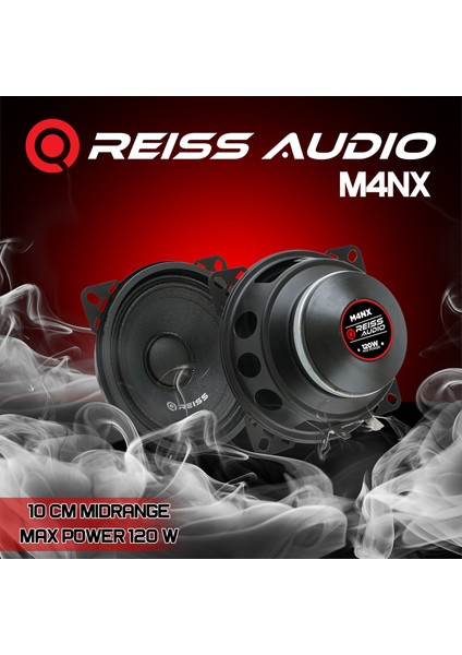 M4NX-ÇİFTİ 240W Max-Çifti 80W Rms-Kaliteli-Üst Seviye- 10 cm Neodyum Midrange Hoparlör-2 Adet