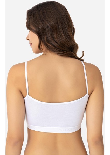 Kadın Bambu Ip Askılı Çıkarılabilir Pedli Büstiyer Renkli 3'lü Paket indirimleri