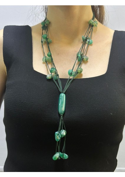 Doğal Taş Kadın Kolye 28 cm fırsatları