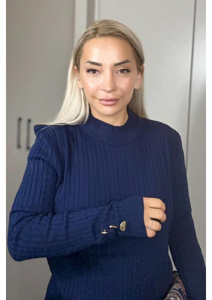 Gold Düğme Detaylı Triko Kadın Laciver Alt Üst Takım fiyatları