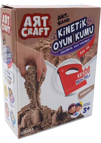 Aksesuarlı Naturel Kinetik Kum 500GR 03685