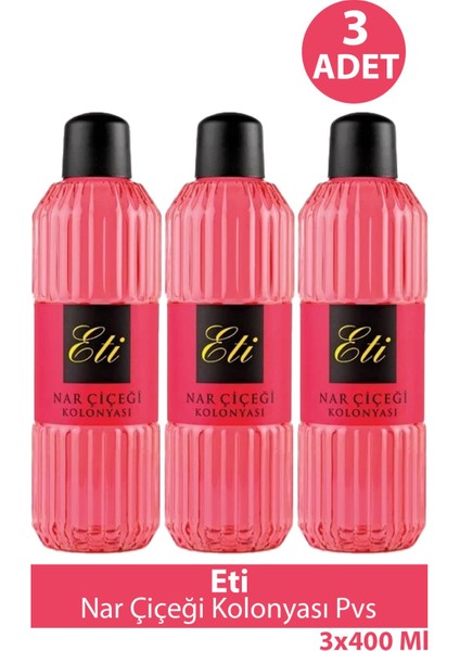 Nar Çiçeği Kolonyası Pvs 400 ml 3 Adet
