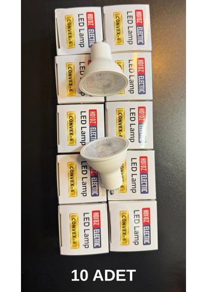 Horoz 001-064-0006 LED Ampul GU10 Duy 6W Beyaz Işık - 10’lu Paket fiyatları