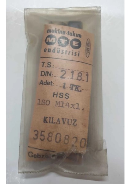 El Kılavuzu (2 Li - Dın 2181) M14*1