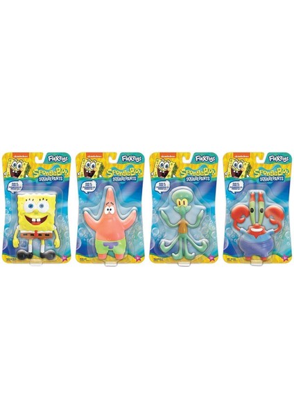 FLE04000 Flexfigs Figür Sponge Bob - Sünger Bob - 1ADET Stokta Olan Gönderilir Kız Erkek Çocuk Oyunc