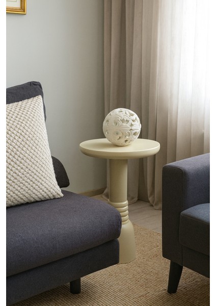 Krem Renk Doğal Masif Ahşap Mantar Sehpa – Şık Tekli Yan Sehpa modelleri