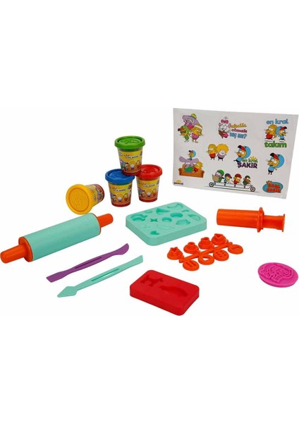 Kral Şakir Çantalı Oyun Hamuru Seti 200 gr 20 Parça Kız Erkek Çocuk Oyuncak Eğitici Oyuncaklar fiyatları