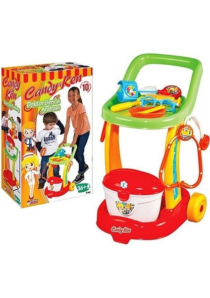 Dede Candy Doktor Servis Arabası Kız Erkek Çocuk Oyuncak Eğitici Oyuncaklar