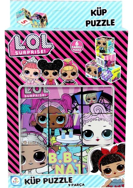 Lol Küp Puzzle 9 Parça Kız Erkek Çocuk Oyuncak Eğitici Oyuncaklar