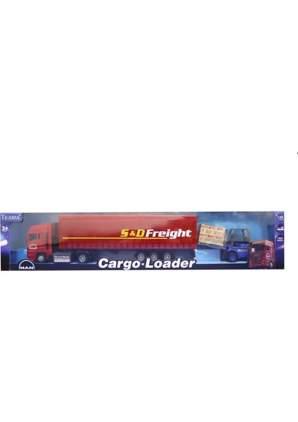 Kutulu Sürtmeli Forklift ve Kırmızı Konteynır Tır Kız Erkek Çocuk Oyuncak Eğitici Oyuncaklar