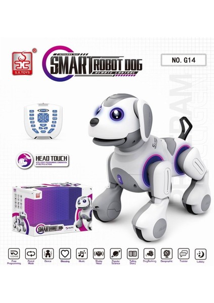 G14 Kumanlı Şarjlı Smart Interaktif Akıllı Robot Köpek -Vardem Oyuncak Kız Erkek Çocuk Oyuncak Eğiti fiyatları