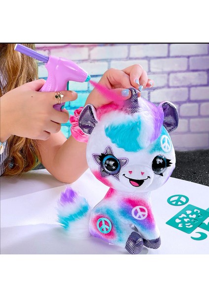 Airbrush Plush Boyanıp Yıkanabilen Peluş Unicorn Kız Erkek Çocuk Oyuncak Eğitici Oyuncaklar modelleri