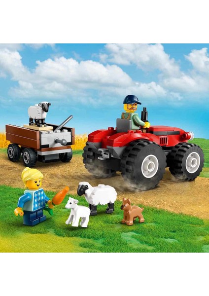 LEGO City Römorklu Kırmızı Çiftlik Traktörü ve Koyun 60461 Kız Erkek Çocuk Oyuncak Eğitici Oyuncakla modelleri