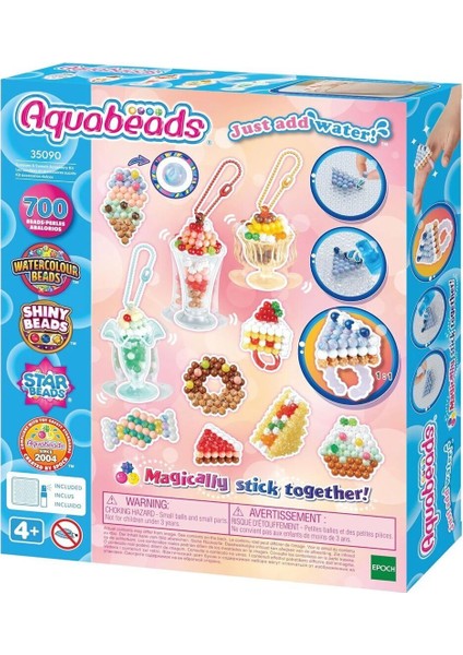 35090 Aquabeads Dondurma ve Tatlı Aksesuar Kiti - 700 Parça +4 Yaş Kız Erkek Çocuk Oyuncak Eğitici O