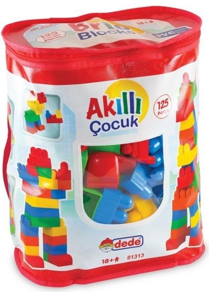 Dede 125 Parça Bloklar Kız Erkek Çocuk Oyuncak Eğitici Oyuncaklar