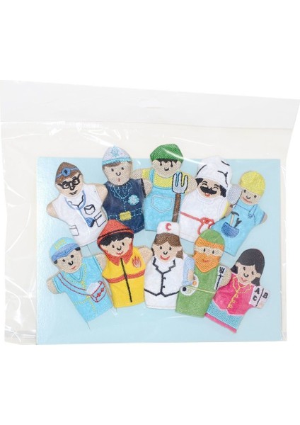 AND-5197 Meslekler Parmak Kukla 10'lu -Anadolu Oyuncak Kız Erkek Çocuk Oyuncak Eğitici Oyuncaklar
