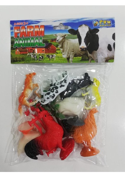Poşetli Çiftlik Oyuncak Hayvan Seti 10 Parça Kız Erkek Çocuk Oyuncak Eğitici Oyuncaklar fiyatları