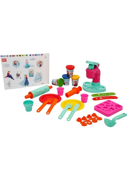 Frozen Dondurma Fabrikası Oyun Hamuru Seti 200 gr 29 Parça Kız Erkek Çocuk Oyuncak Eğitici Oyuncakla modelleri