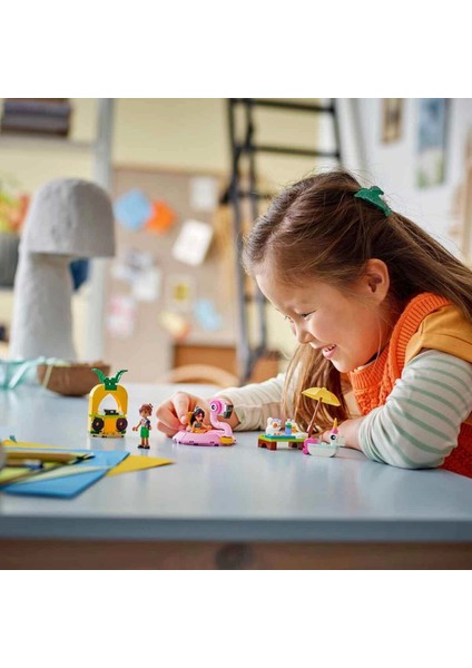 LEGO Friends Tek Boynuzlu At ve Flamingo Havuz Partisi 42658 Kız Erkek Çocuk Oyuncak Eğitici Oyuncak modelleri
