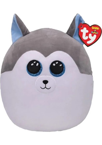 Ty Squishy Beanies Yastık Gri Husky Slush 26CM Kız Erkek Çocuk Oyuncak Eğitici Oyuncaklar
