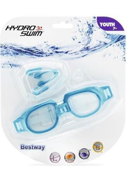 26034 Bestway Çocuk Yüzücü Gözlüğü, Burun Mandalı ve Koruyucu Kulak Tıkacı Seti 7+ Kız Erkek Çocuk O