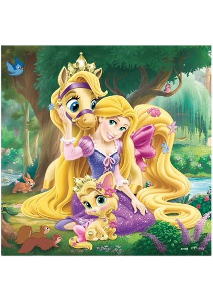 93465 Palace Pets Belle, Cinderella, Rapunzel 3X49 Parça Ravensburger Puzzle Kız Erkek Çocuk Oyuncak modelleri