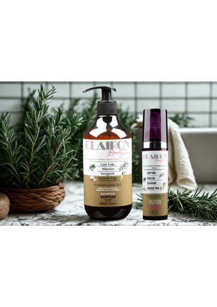 Biberiye Çam Yaprağı Sarımsak ve Kenevir Yağlı Set Kadın