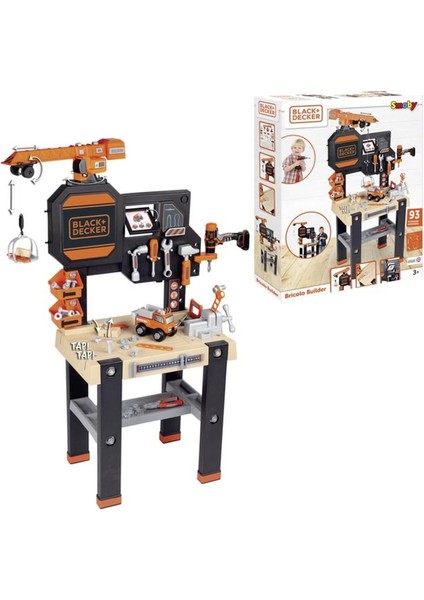 Smoby Black & Decker Vinçli Çalışma Tezgahı 360731 Kız Erkek Çocuk Oyuncak Eğitici Oyuncaklar