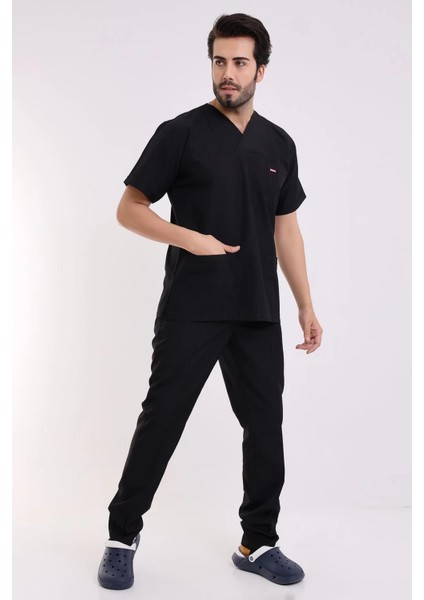 Zarf Yaka Erkek Likralı Takım - 6403 Siyah modelleri