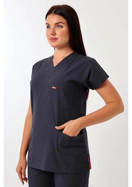 Bflex Unisex Likralı Yarasa Kol Tek Üst - 6417 Füme