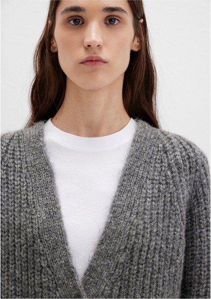 Kadın Önü Düğmeli Hırka Koyu Gri Melanj 1710386-80024 indirimleri