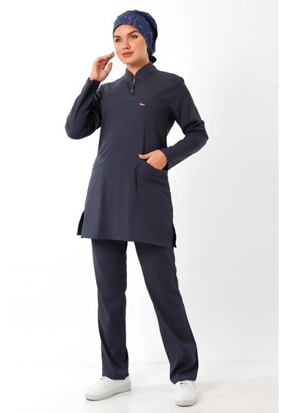 Soft Likralı Tesettür Forma Takım Iki Çıtçıt - 6417 Füme indirimleri