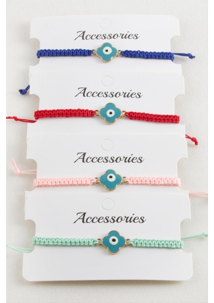 Çiçek Nazar Makrome Örgülü Bileklik