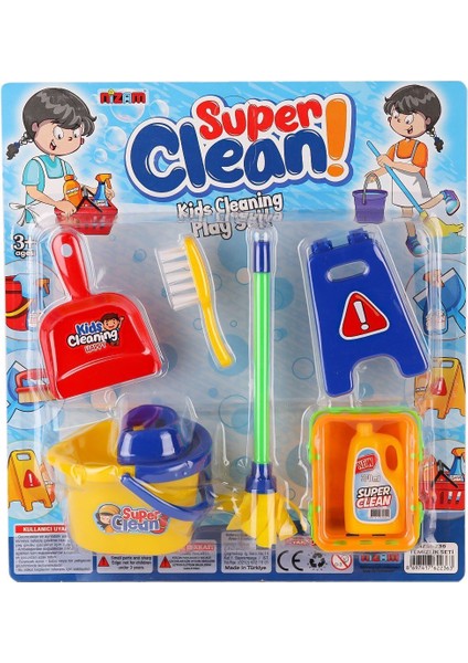 NZM-236 Temizlik Seti -Nizam Plastik Kız Erkek Çocuk Oyuncak Eğitici Oyuncaklar