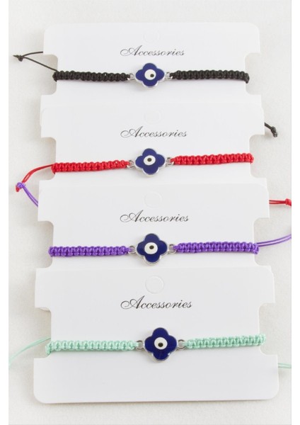 Çiçek Makrome Örgülü Bileklik