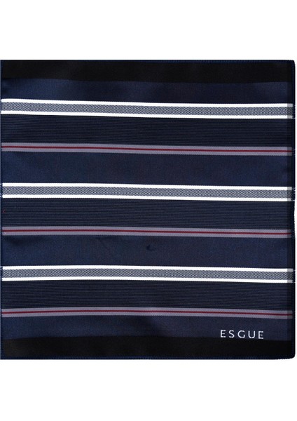 8 cm Hand Made Lacivert - Beyaz Çizgili Desen Mendilli Kravat fırsatları