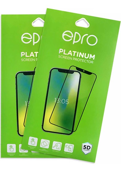 Iphone 12 ve 12 Pro Uyumlu 5d Ekran Koruyucu Film Siyah