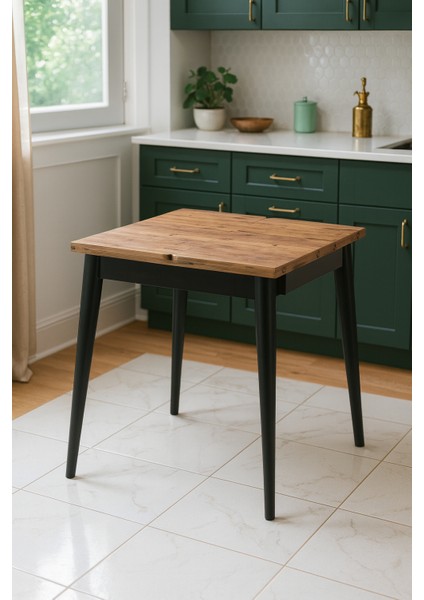 Totem Masa Atlantik Çam Siyah Ayak