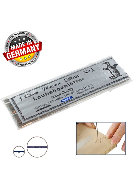 Pinguin Silber Düz Atlamalı Ahşap Kıl Testere Ağzı No:6 - 144 Adet fiyatları