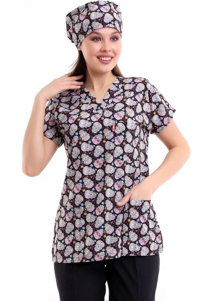 Yarasa Kol Dijital Unisex Desenli Üst - 6532 Kuru Kafa modelleri