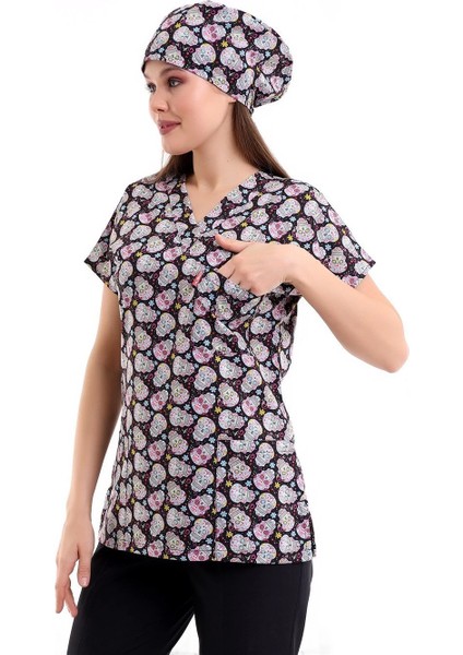 Yarasa Kol Dijital Unisex Desenli Üst - 6532 Kuru Kafa indirimleri