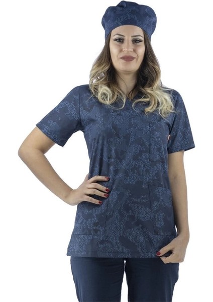 Zarf Yaka Desenli Üst - 3901 Koyu Kamuflaj