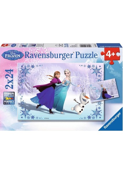 91157 Frozen Iı Sisters Forever 2X24 Parça Ravensburger Puzzle Kız Erkek Çocuk Oyuncak Eğitici Oyunc